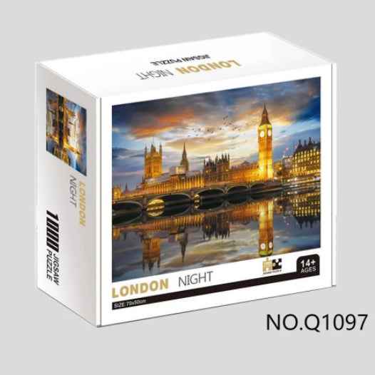 White Cardstock Puzzle 1000 Pieces Adult-sized Educational And Stress-relieving Flat Puzzle Toy
