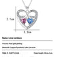 Heart to Heart Necklace for Women – White Gold Copper Pendant Cross Chain