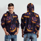 3D Halloween Print Men's Hoodie – Loose Fit Graphic Hooded Sweater