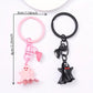 Halloween Ghost Keyring Pair – Cute Spooky Cartoon Key Chain & Bag Charm (Zinc Alloy)