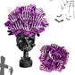 Halloween Skull Hand & Rose Decoration Ornament – Gothic Spooky Accent (4 Colors)