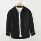 Mens Retro Linen Long-Sleeve Shirt