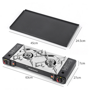 Portable Double Burner Camping Stove