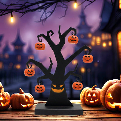 Halloween Pumpkin Tree Decoration – Spooky Seasonal Ornament Set
