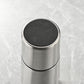 Stainless Steel Protein Shaker Bottle | Built-In Bottom Powder Compartment | Wire Whisk Ball | OZ & ML Scale | Flip-Top Lid | Black & Silver