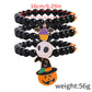 Halloween Pumpkin & Ghost Bracelet – Matching Twin Bracelet Set | Glass Pendant Jewelry