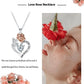 Rose Flower Love Necklace | 5 Colors | Romantic Floral Heart Pendant Jewelry Gift for Women