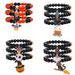 Halloween Pumpkin & Ghost Bracelet – Matching Twin Bracelet Set | Glass Pendant Jewelry