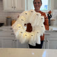 Halloween Light-Up Ghost Garland – Glowing Front Door Hanging Decoration