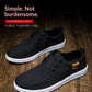 Men's Korean Style Canvas Sneakers – Breathable Low-Top Flat Sole Casual Shoes | Stitching Detail | Gray & Black | EU 39–45 / US 6.5–11.5