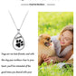 Pet Footprint Pendant Necklace | White Gold Copper | Paw Print Jewelry Gift for Animal Lovers