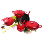 Cast Iron Enamel 5-Piece Cookware Set