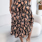 Women's Casual Floral Print Ruffle Trim Midi Beach Skirt