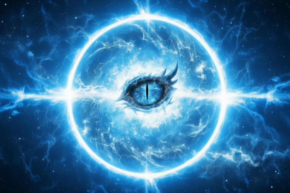 change the dragon eye shape to a sharper image 