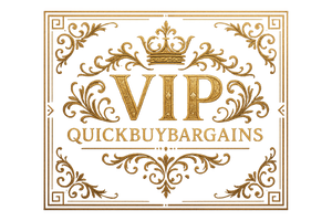 Cool fancy decorative Quickbuybargains VIP membership Logo  