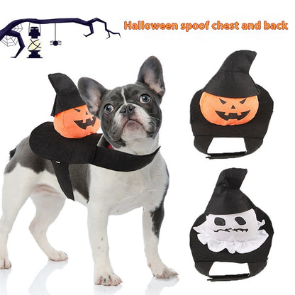 Halloween Dog Costume – Ghost & Pumpkin Ghost Pet Outfit | Sizes S–XL