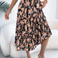 Women's Casual Floral Print Ruffle Trim Midi Beach Skirt