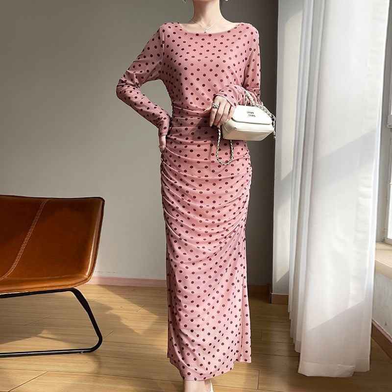 Printed Long Sleeve Dress For Women