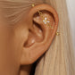 S925 Sterling Silver Geometric Piercing Earrings – Gold & Platinum | 6 Styles
