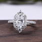 Oval Zircon Ring Set – European Fashion Jewelry for Women