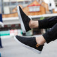 Men's Korean Style Canvas Sneakers – Breathable Low-Top Flat Sole Casual Shoes | Stitching Detail | Gray & Black | EU 39–45 / US 6.5–11.5