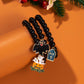 Halloween Pumpkin & Ghost Bracelet – Matching Twin Bracelet Set | Glass Pendant Jewelry