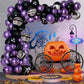 Halloween Doodshoofd & Pompoen Ballon Combo – Griezelige Feestdecoratie Set