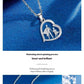 Father & Daughter Heart Necklace | Sparkling Diamond-Style Copper Pendant | Sentimental Gift for Women