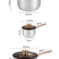 Non-Stick 12-Piece Cookware Set with Glass Lids | Thickened Double-Base | Light Luxury