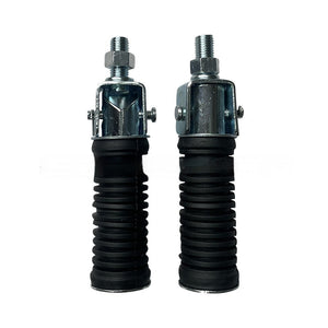 Motorcycle Rear Footrest Pegs – Pair | Ø10mm Bolt-On | Ribbed Rubber Grip | Zinc-Plated Steel Bracket | Fits Harley Honda Suzuki