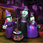 Halloween Inflatable Witch Decoration – Glowing Horror Outdoor Yard Prop