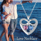 Heart to Heart Necklace for Women – White Gold Copper Pendant Cross Chain