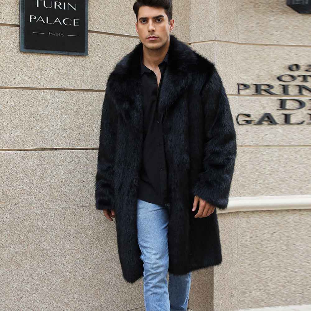 Insulated Faux-fur Long Windproof Coat