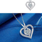 Diamond Love Heart Necklace | Sparkling Copper Pendant | Adjustable Chain Jewelry Gift for Women