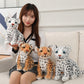Snow Leopard Plush Toy – Cute Squat Stuffed Animal Doll for Kids & Collectors (23cm–32cm)