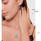 Rose Heart Necklace for Women – Copper Cross Chain Pendant in 3 Colors