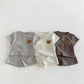 Kids' Cotton Short Sleeve 2-Piece Set | Shirt & Shorts | 3 Colors