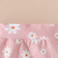 Baby Girl Floral Daisy 3-Piece Set | Knit Top, Shorts & Hairpin