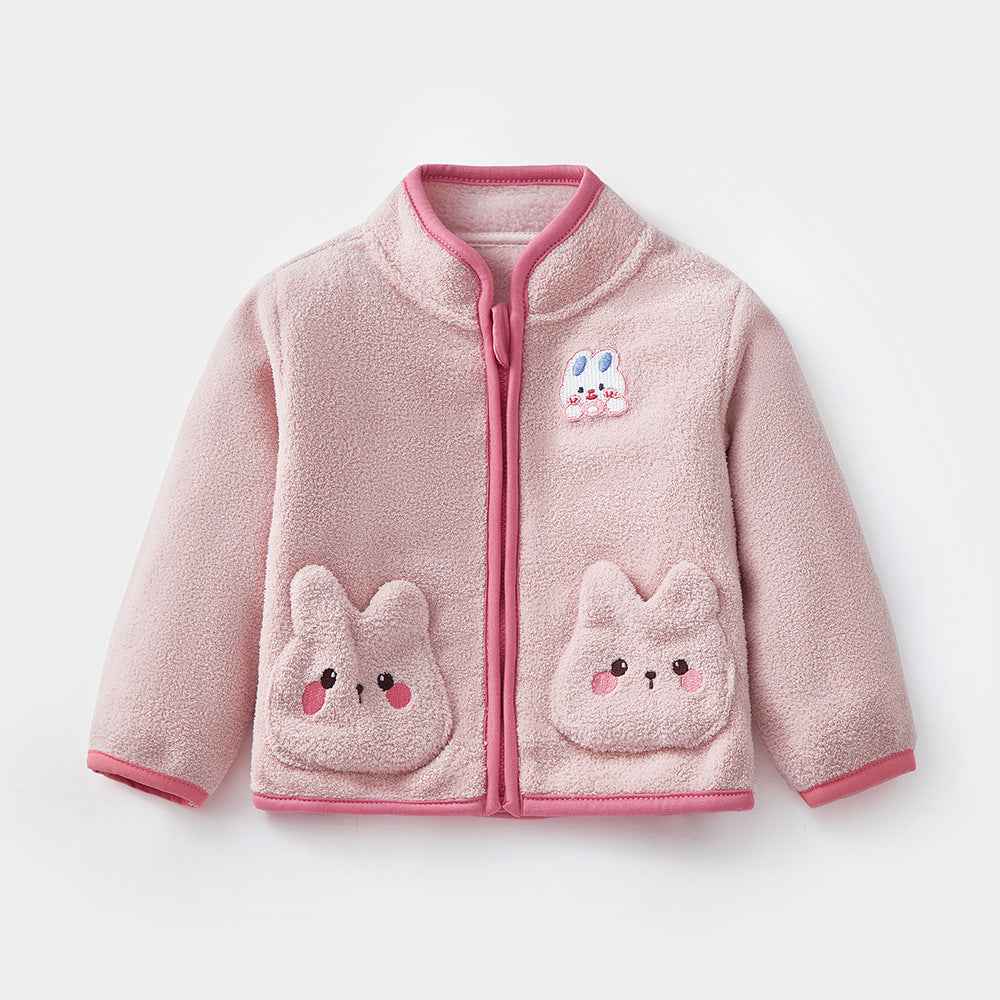 Autumn And Winter Children's Baby Fleece Cute Rabbit Coat
