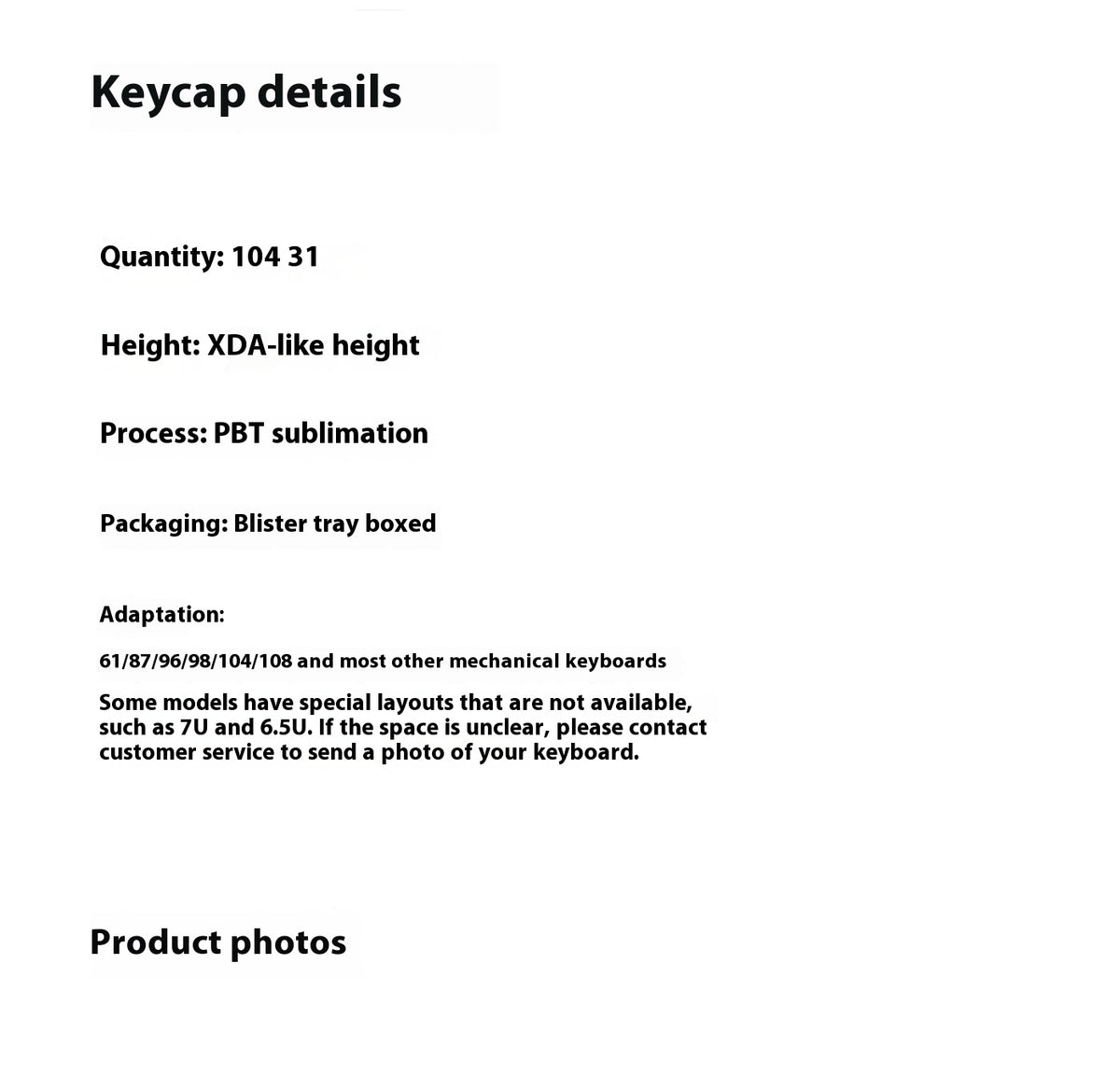 Halloween XDA Keycap Set – Heat Transfer Print | Fits 75/87/98/104/108 Key Mechanical Keyboards Dropshipman