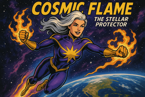 Non-copyrighted superhero comic book with random superhero