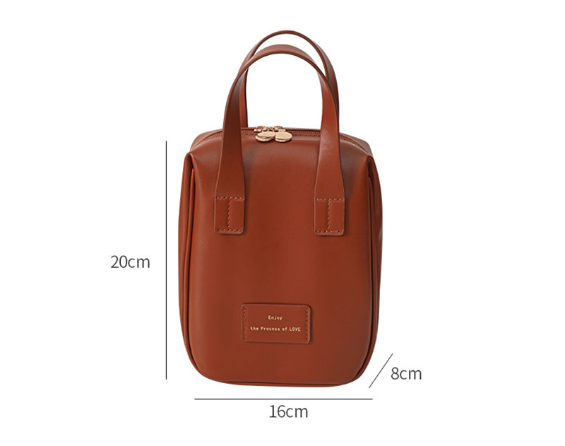 Shell-Shaped Cosmetic Handbag – PU Leather Makeup & Travel Storage Bag, 4 Colors Dropshipman