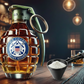 Grenade Whiskey Bottle + Measuring Spoon Funnel Bundle