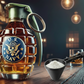 Grenade Whiskey Bottle + Measuring Spoon Funnel Bundle