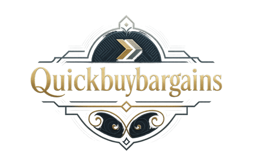very cool fancy Logo for my website heading with the words "Quickbuybargains"
